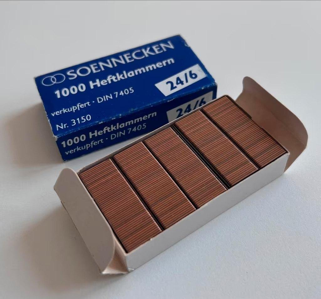 Soennecken nietjes, 1000 stuks, verkoperd, Ophalen of Verzenden, Nieuw