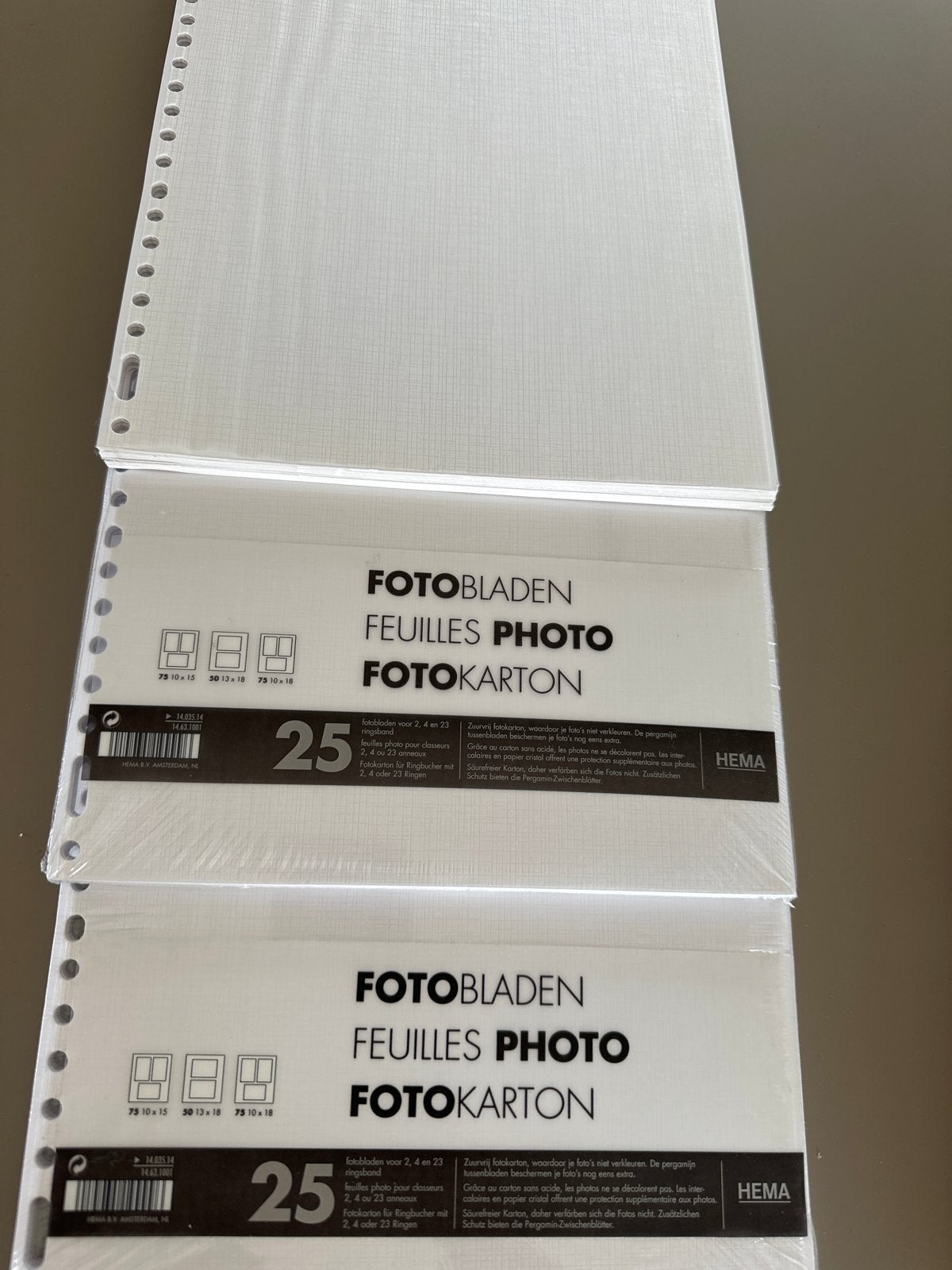 Nieuwe Fotobladen / Fotokarton (2x 25 stuks), Ophalen of Verzenden, Nieuw, Fotoalbum-accessoire