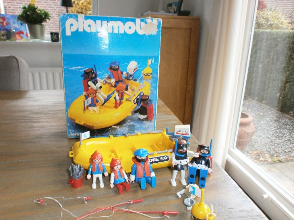 Playmobil set: boot met sportduikers en veel extra’s, Ophalen of Verzenden, Gebruikt, Complete set, Overige typen
