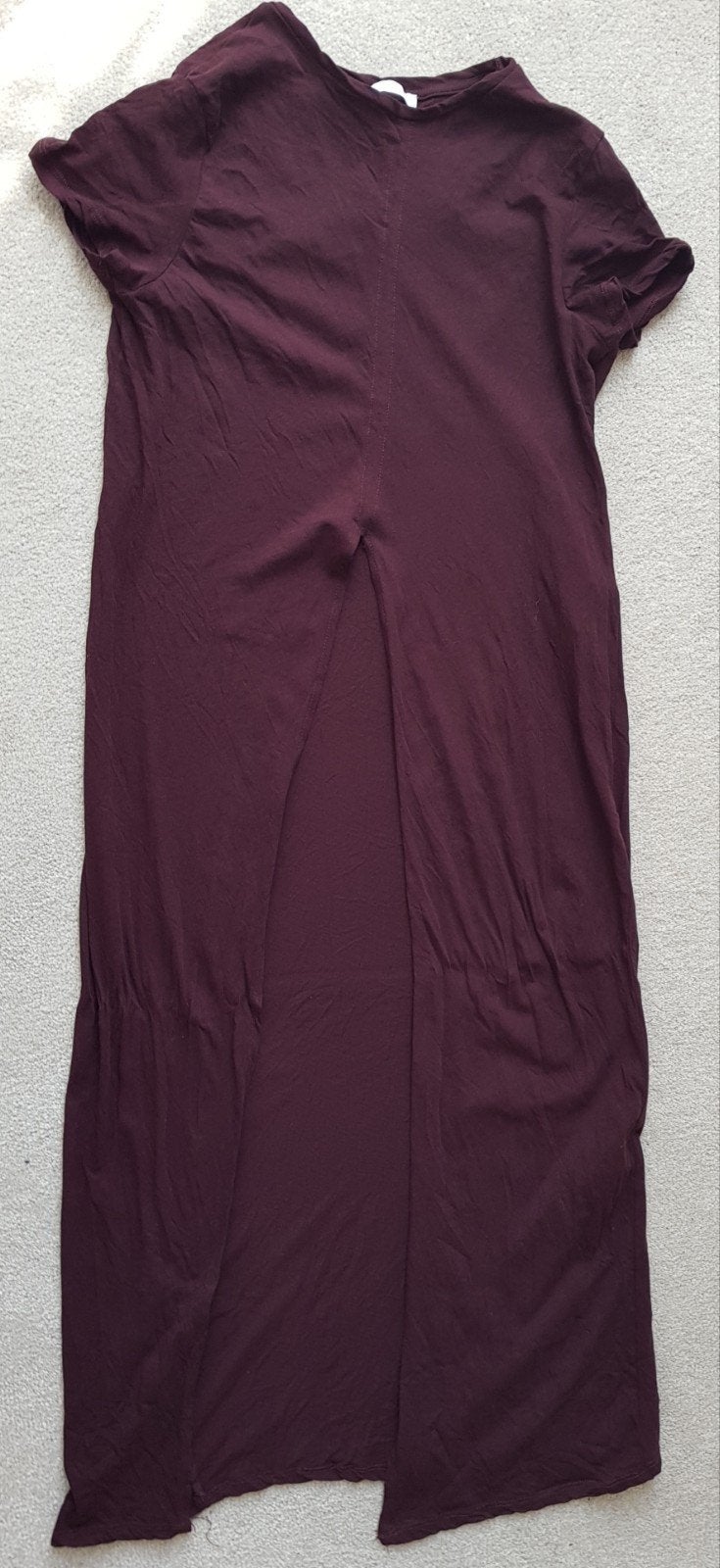 Jurk aubergine maat s zara kleding dames jurken spleet paars, Verzenden, Zara, Paars, Zo goed als nieuw