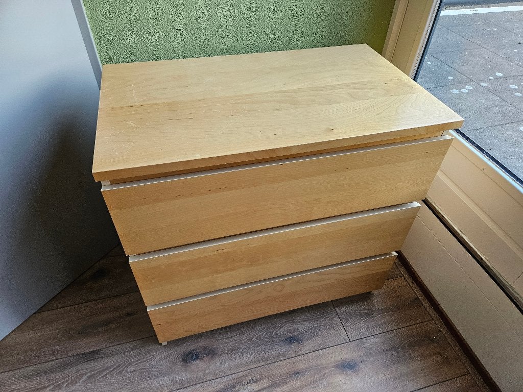 IKEA Malm kast 3 laden, Huis en Inrichting, Ophalen, Gebruikt, 50 tot 100 cm, 3 of 4 laden
