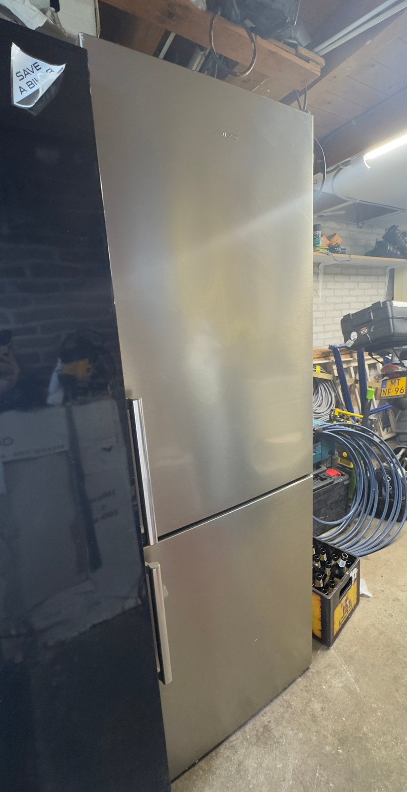 Kenwood vrijstaande koel-vriescombinatie (RVS), Ophalen, Gebruikt, 200 liter of meer, Met aparte vriezer