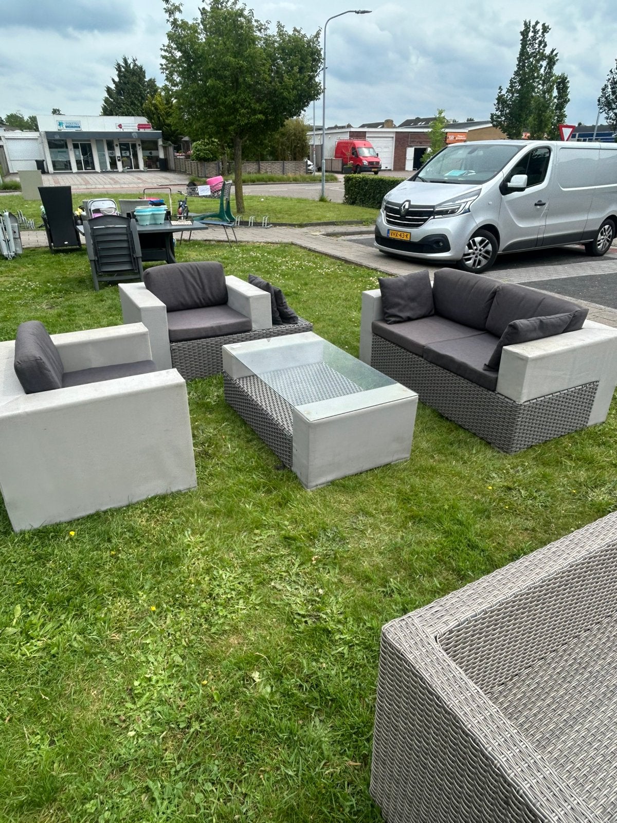 Loungeset, Ophalen of Verzenden, Zo goed als nieuw, Kunststof, Stoel