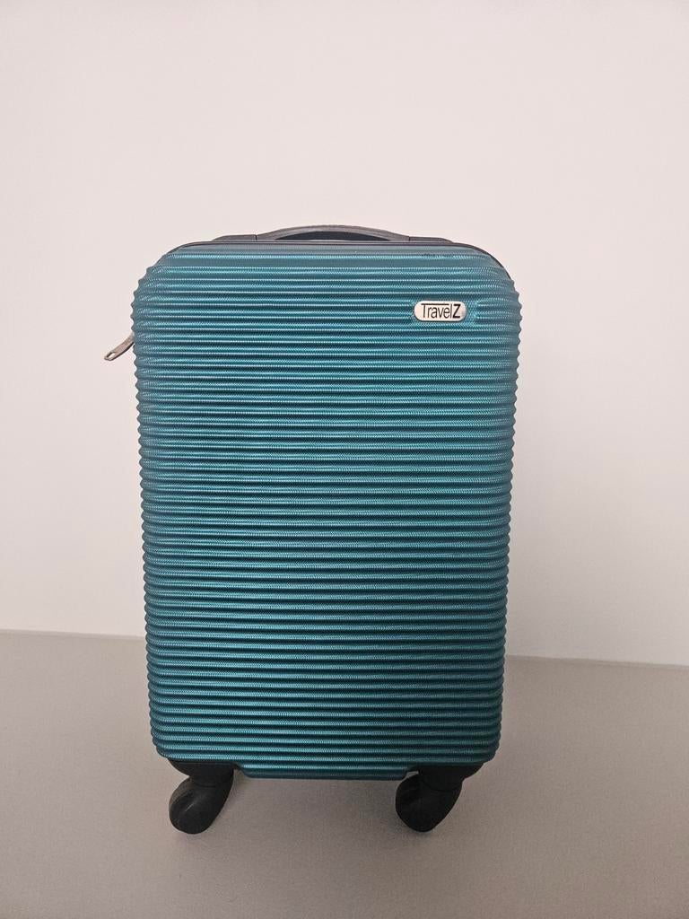 Travelz Handbagage Koffer - Aquablauw, Sieraden, Tassen en Uiterlijk, Koffers, Gebruikt, Hard kunststof, 50 tot 60 cm, Minder dan 35 cm
