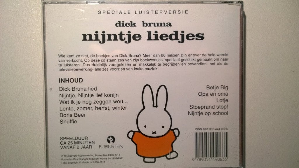 Dick Bruna - Nijntje Liedjes, Ophalen of Verzenden, Zo goed als nieuw, Album, Verhaal of Sprookje