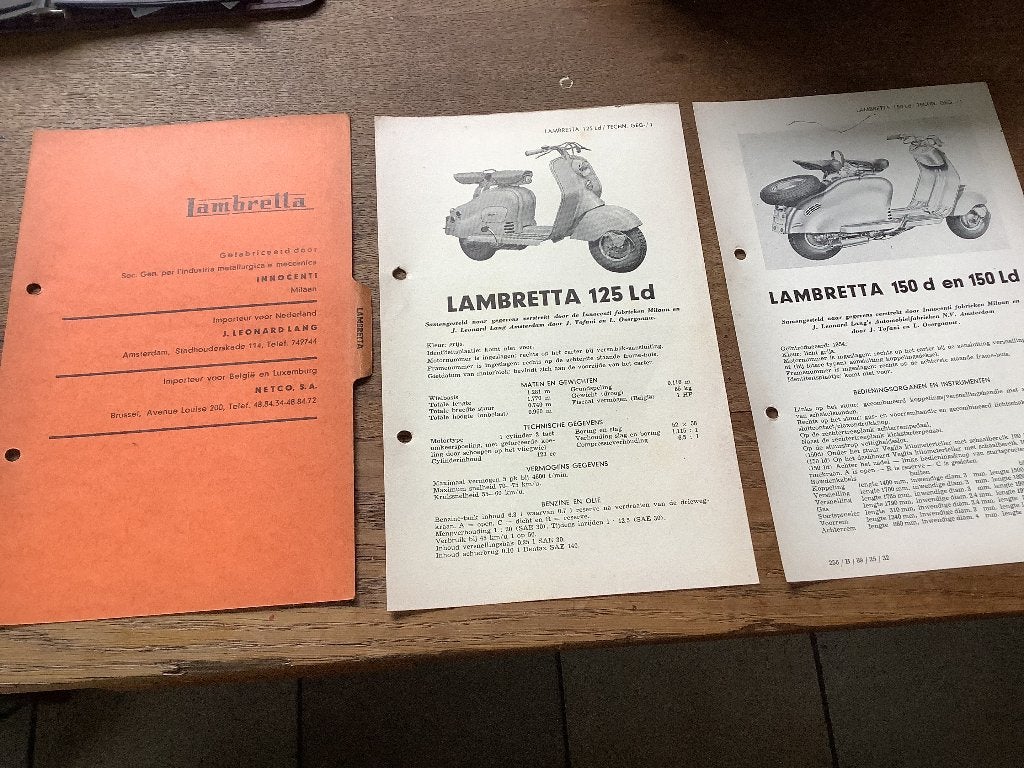 Te koop handleidingen lambretta scooter, Ophalen of Verzenden, Overige merken