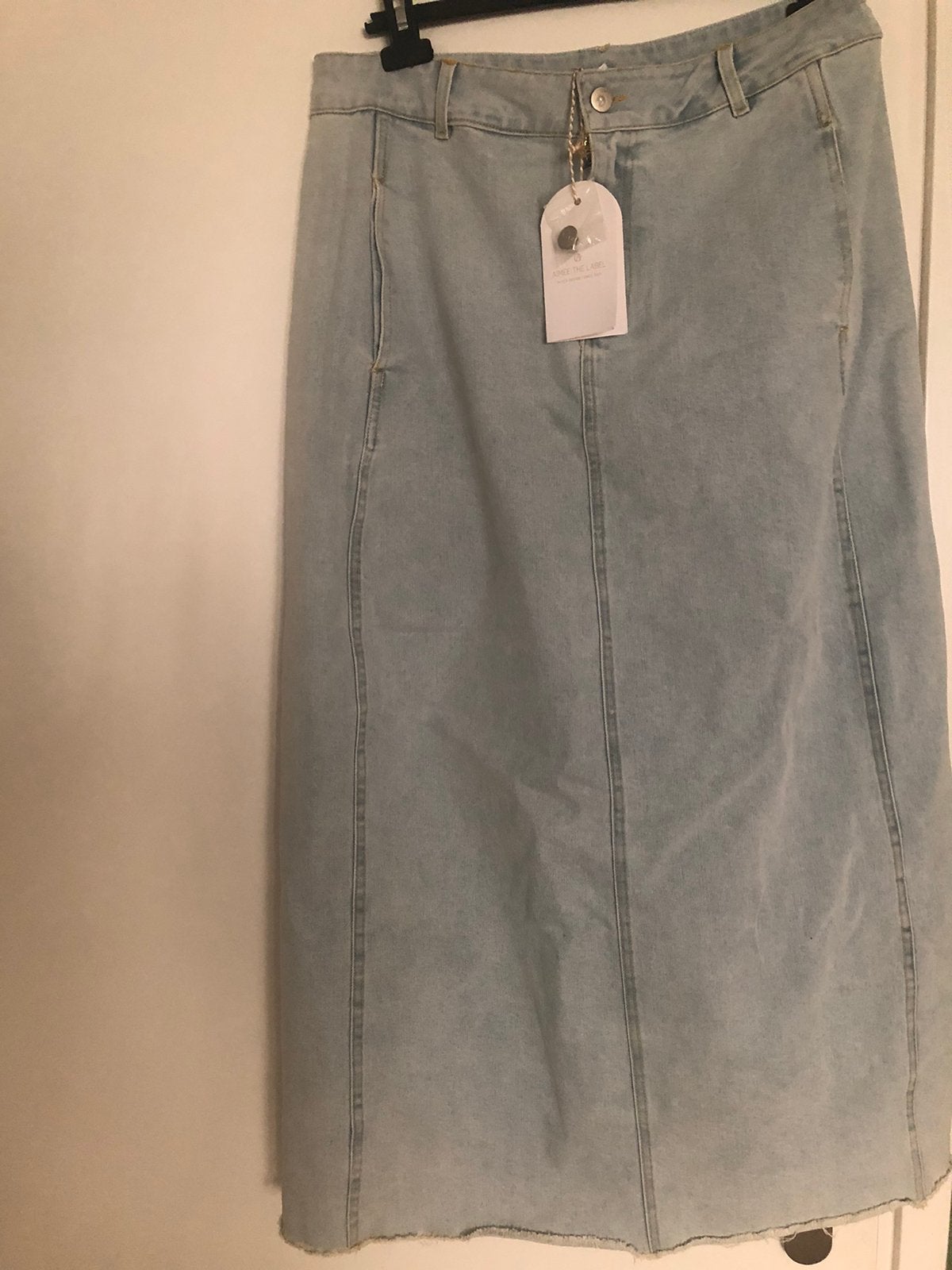 Aimee the label nieuw denim rok spijkerrok mt L, Ophalen of Verzenden, Nieuw, Blauw, Onder de knie