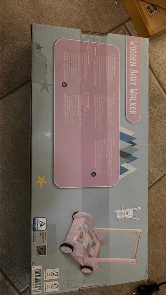 Baby loopwagen hout playtive nieuw in doos., Ophalen of Verzenden, Nieuw, Duw- of Trekspeelgoed