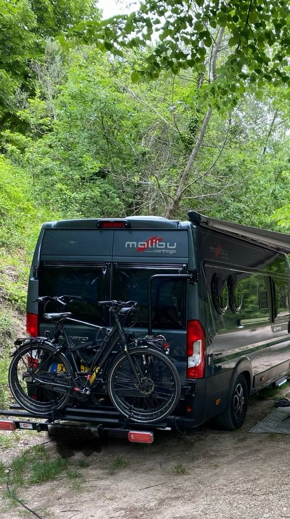 Camper fietsendrager, Caravans en Kamperen, Camper-accessoires, Zo goed als nieuw, Ophalen