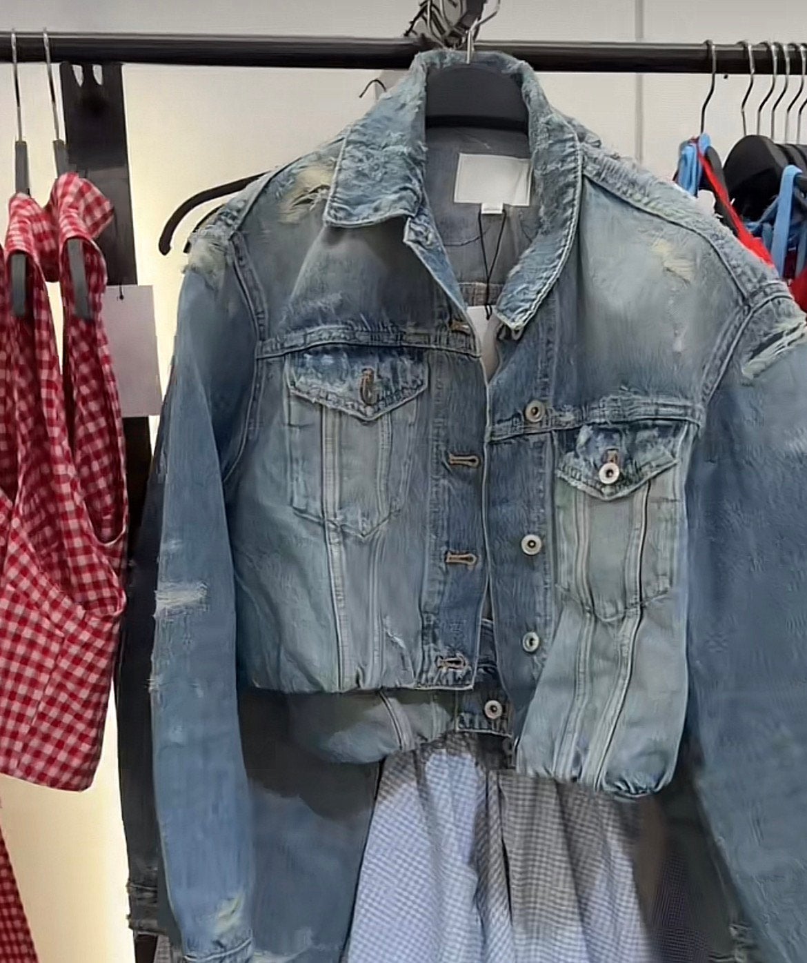 zara denim jasje, Verzenden, Zo goed als nieuw, Maat 38/40 (M), Blauw
