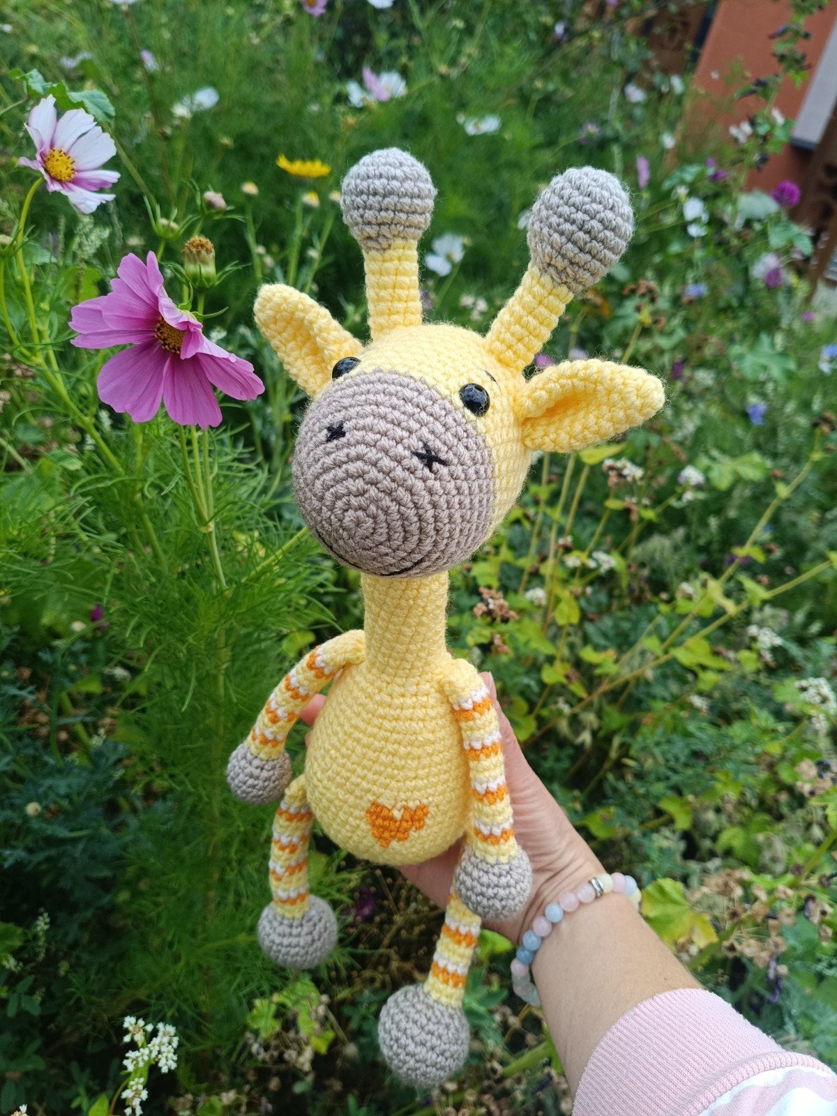 Gehaakte Giraffe, Handgemaakte Knuffel, Crochet Giraffe, Ophalen of Verzenden