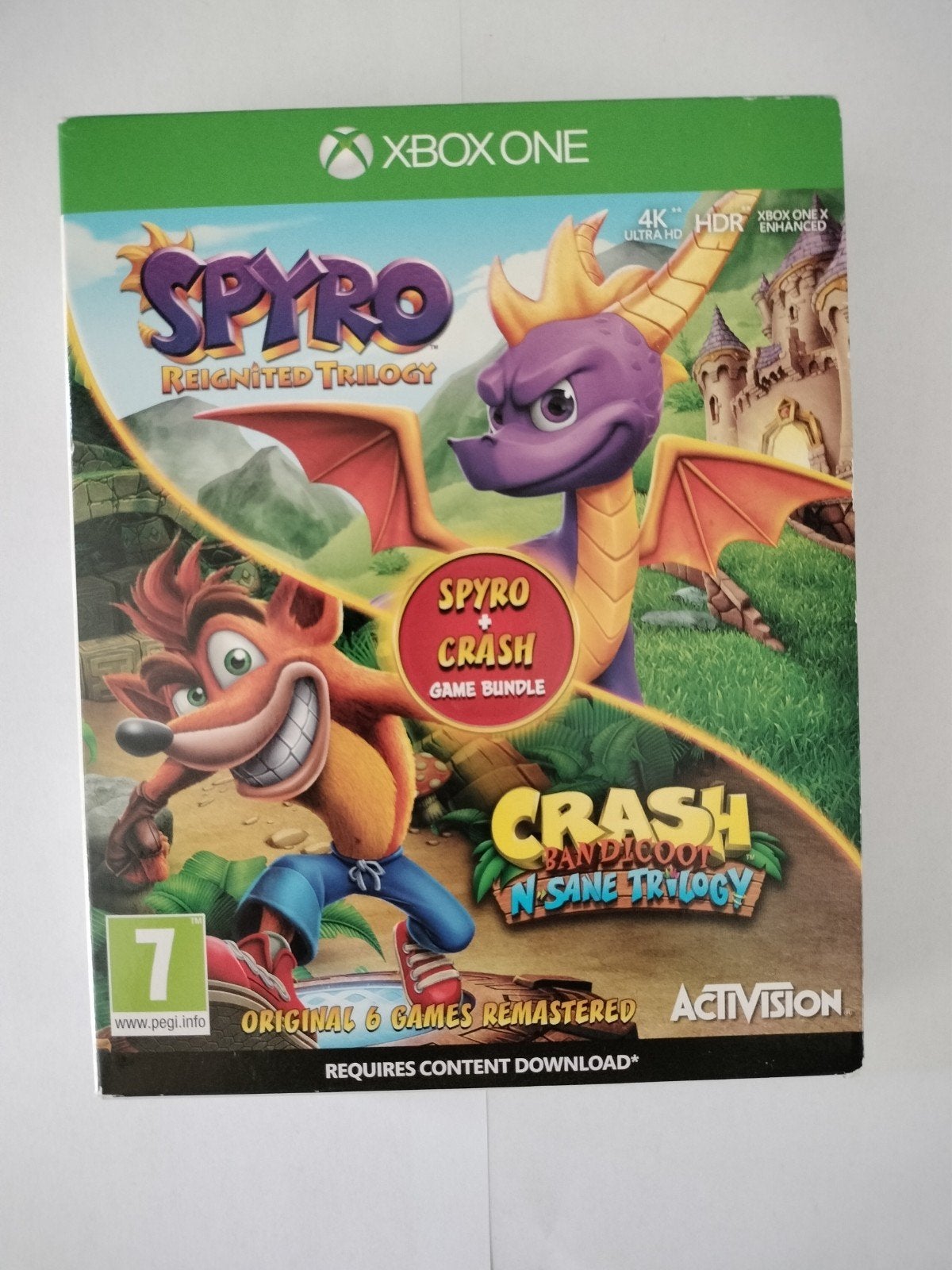 Spyro Reignited Trilogy + Crash Bandicoot N. Sane Trilogy, Spelcomputers en Games, Games | Xbox One, 1 speler, Ophalen of Verzenden
