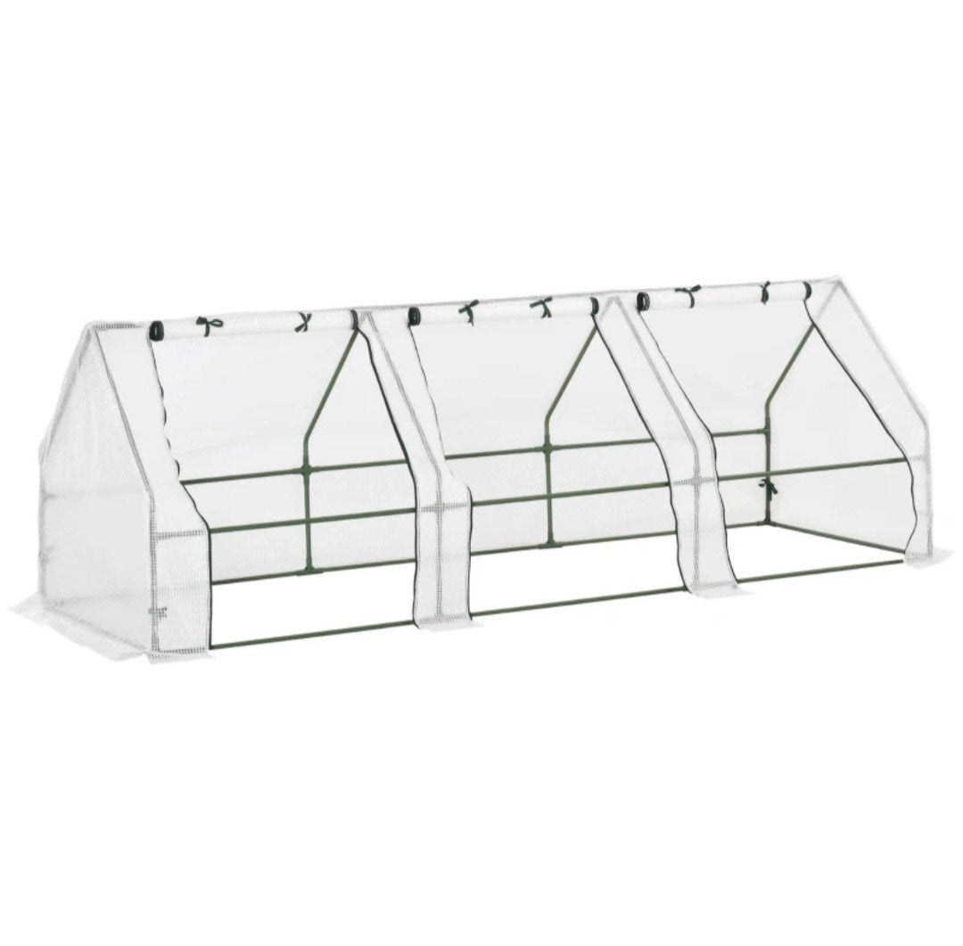 Tunnelkas 270x90x90cm met oprolbare ramen, Tuin en Terras, Kassen, Staal, Folie, Ophalen of Verzenden, Kweekkas