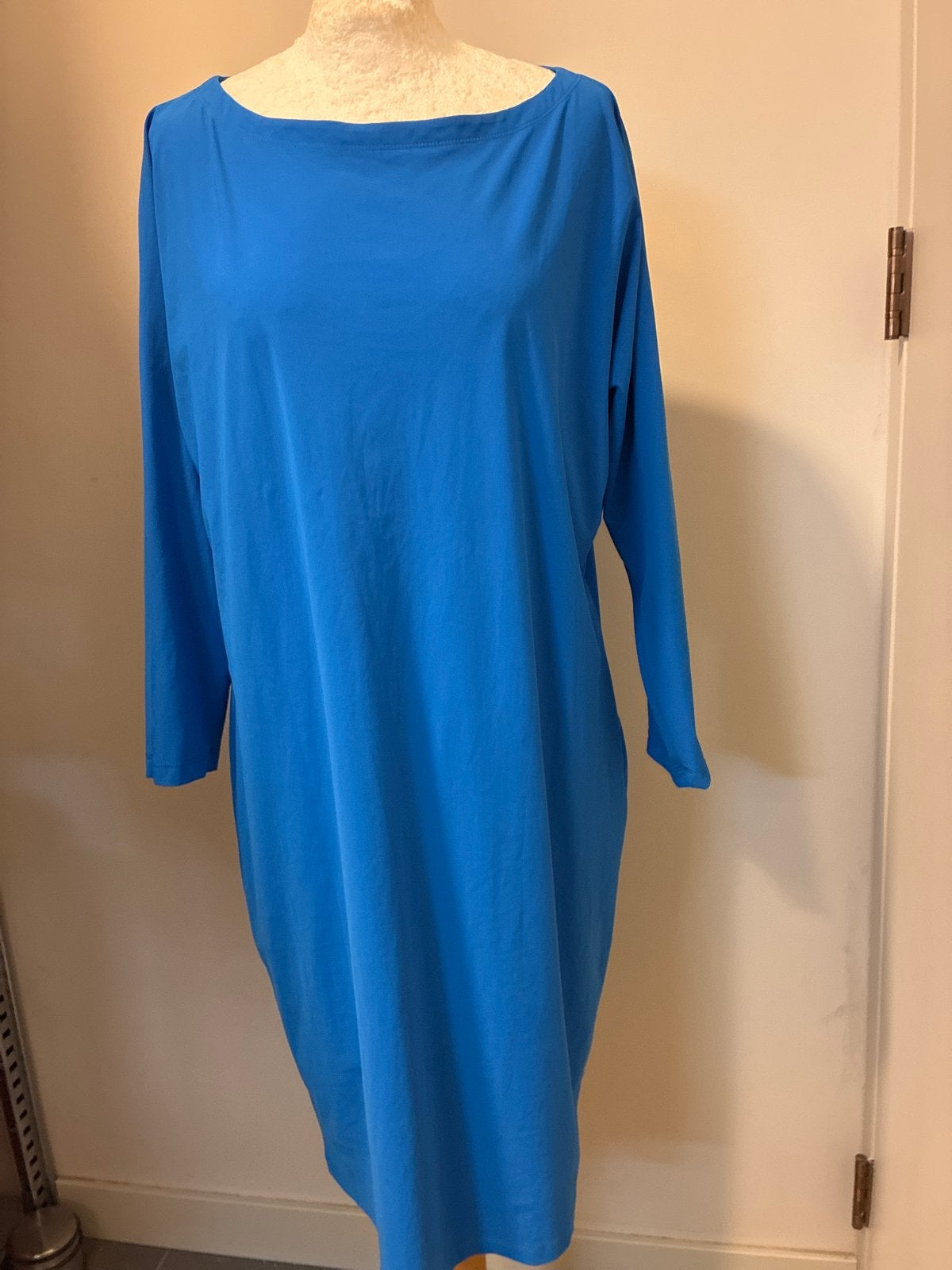 LaDress Carla vivid blue travelstof jurk zgan, Maat 38/40 (M), Blauw, Ophalen of Verzenden, Zo goed als nieuw