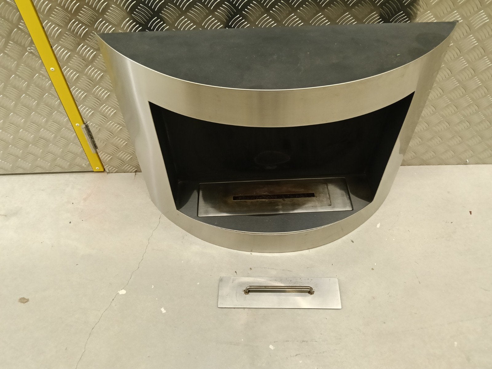 Stijlvolle Bio-ethanol Sfeerhaard RVS - Zwart, Ophalen, Gebruikt, Vrijstaande haard, Overige soorten