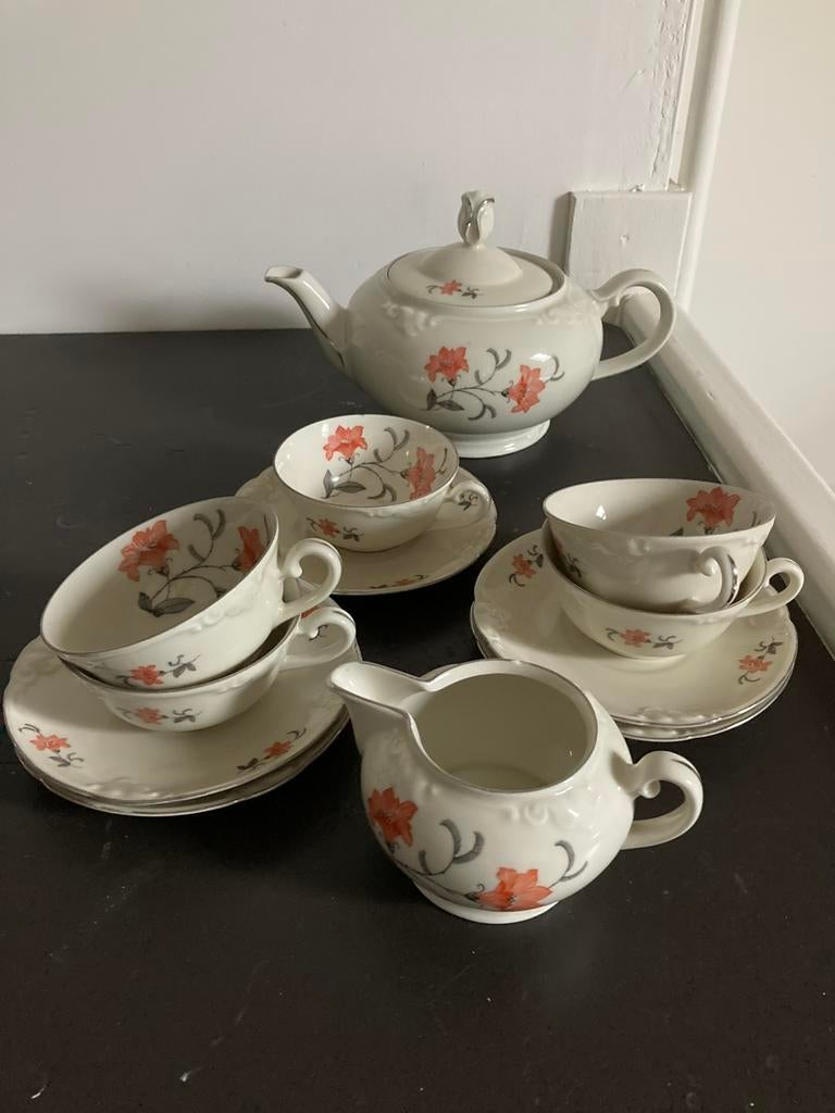Vintage Retro Antiek theeservies, Ophalen of Verzenden, Zo goed als nieuw, Overige stijlen, Compleet servies