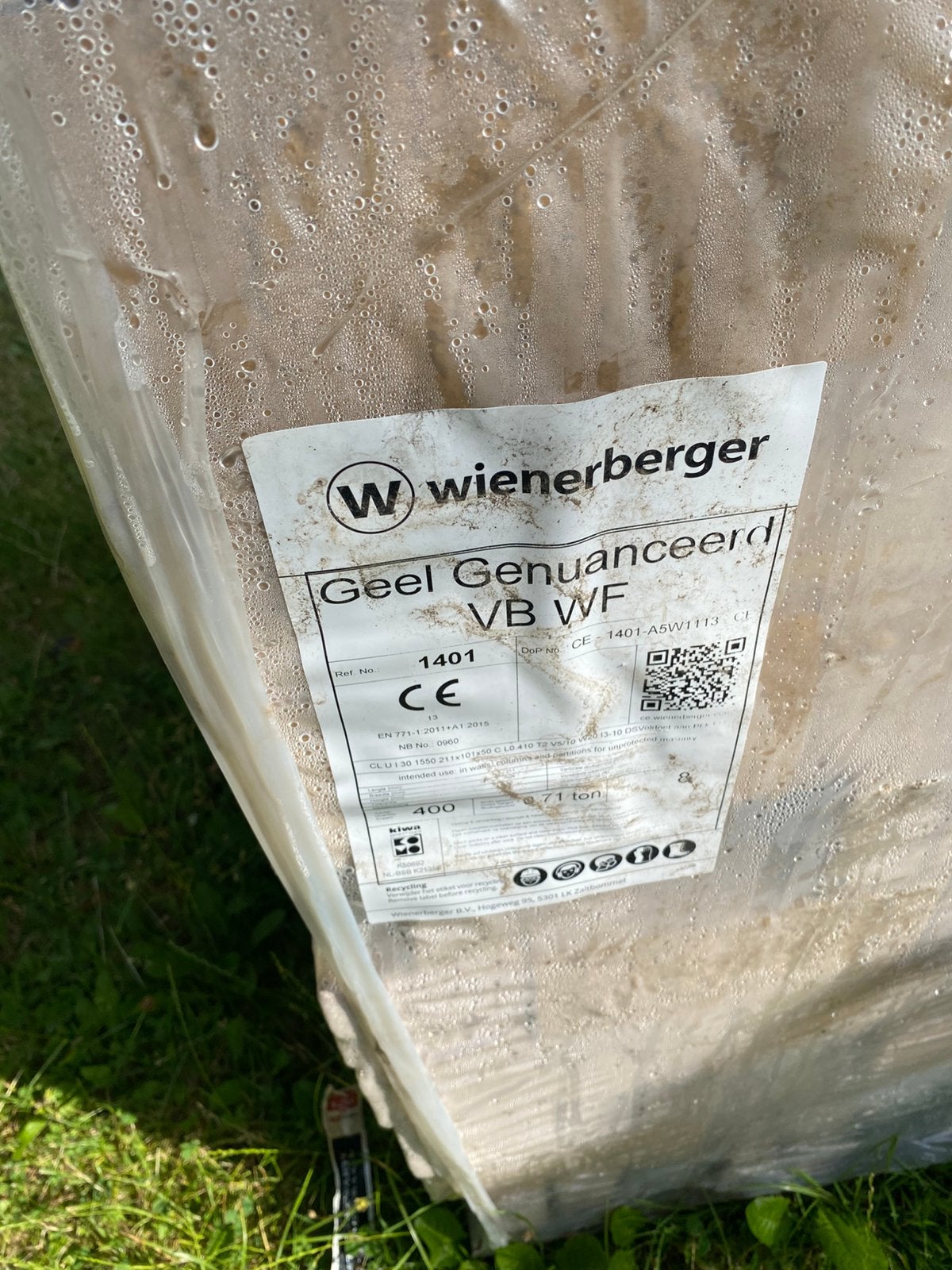 Metselstenen wienerberger geel, Doe-het-zelf en Verbouw, Metselstenen, Ophalen, Zo goed als nieuw, Bakstenen