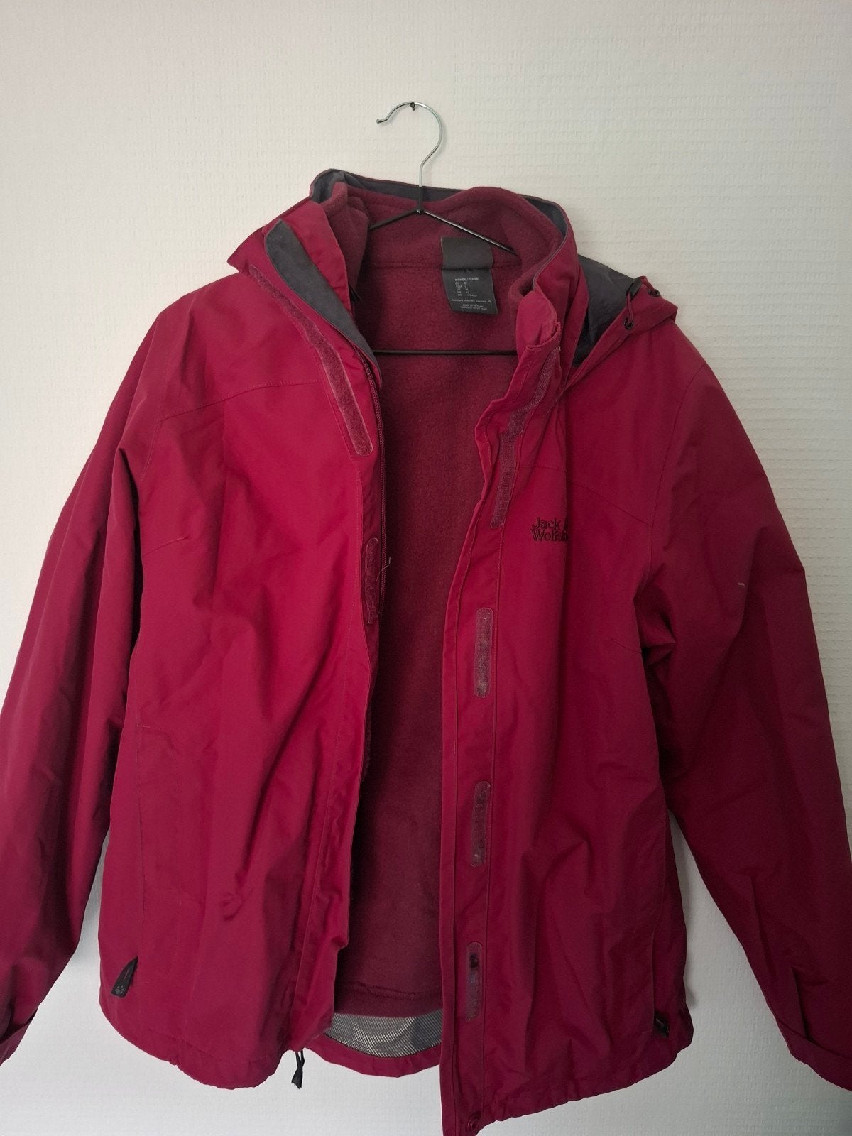 Jack Wolfskin 3 in 1 jas, Jack Wolfskin, Gedragen, Rood, Ophalen