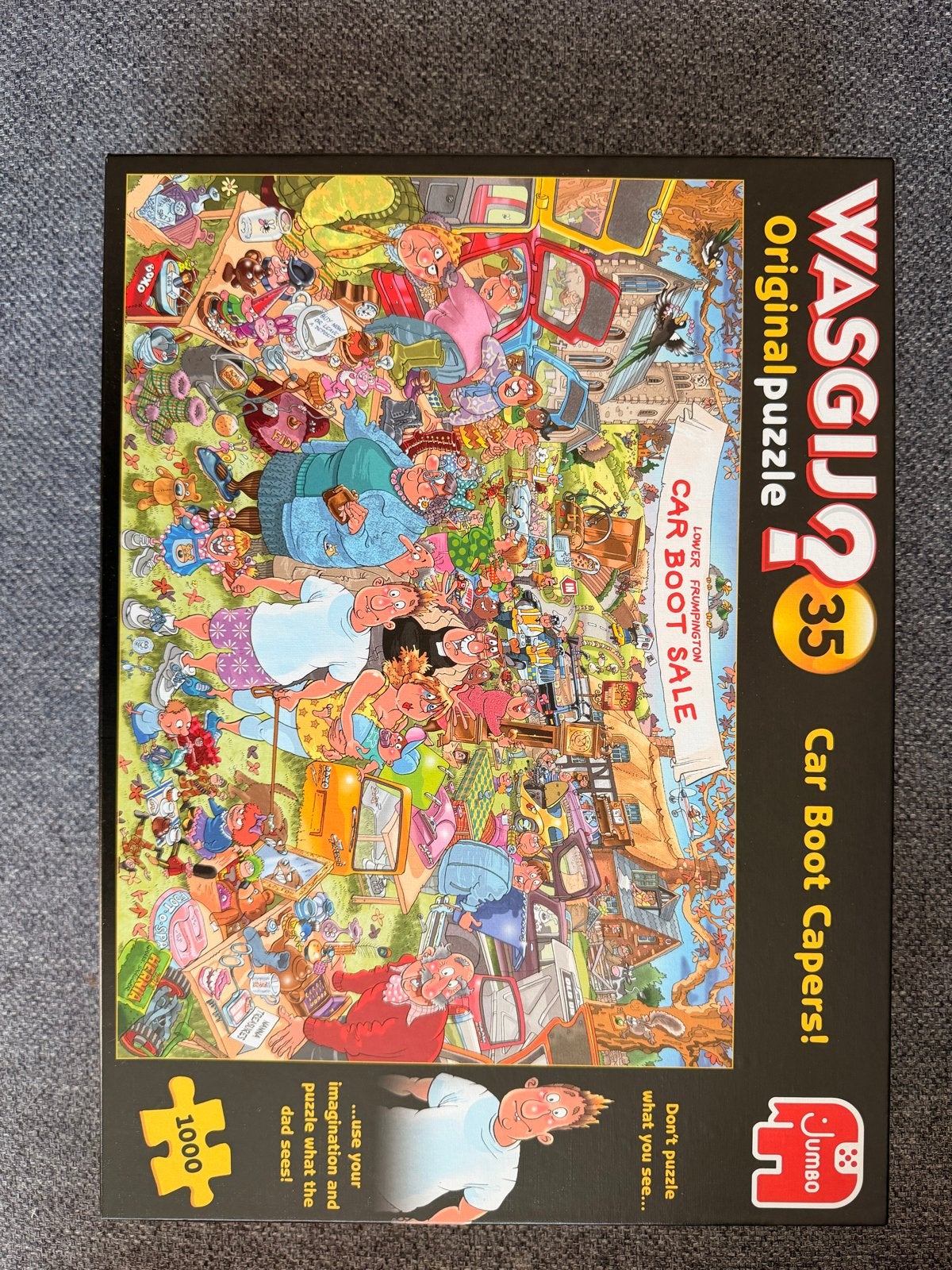Wasgij Original 35 Car Boot Capers! 1000 stukjes legpuzzel, Ophalen of Verzenden, 500 t/m 1500 stukjes, Zo goed als nieuw, Legpuzzel