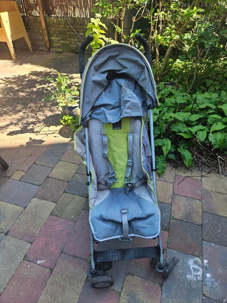 Maclaren Quest Buggy - Grijs/Groen, Ophalen of Verzenden, Gebruikt, Maclaren, Verstelbare rugleuning