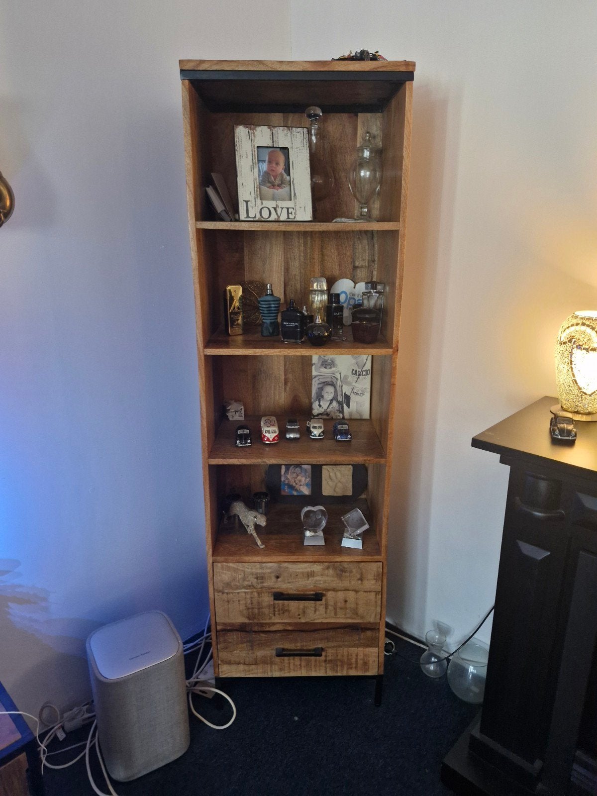 Houten Boekenkast met Lades - 190x50x45 cm, Huis en Inrichting, Ophalen, Gebruikt, 50 tot 100 cm, Met lade(s)