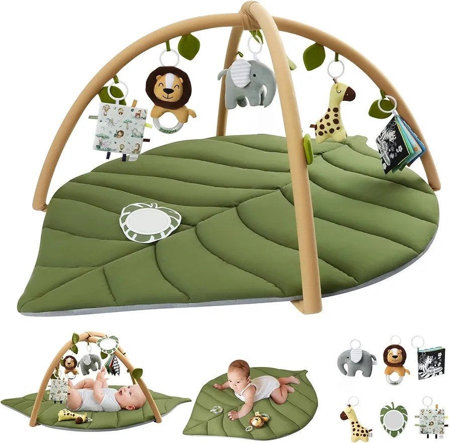 Blisfull Diary Babygym met Speeltjes - Groen Blad Design, Ophalen of Verzenden, Zo goed als nieuw, Babygym, Met geluid