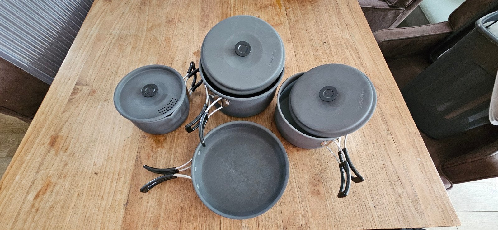 Campingaz pannenset - Ideaal voor kamperen en outdoor, Ophalen, Gebruikt