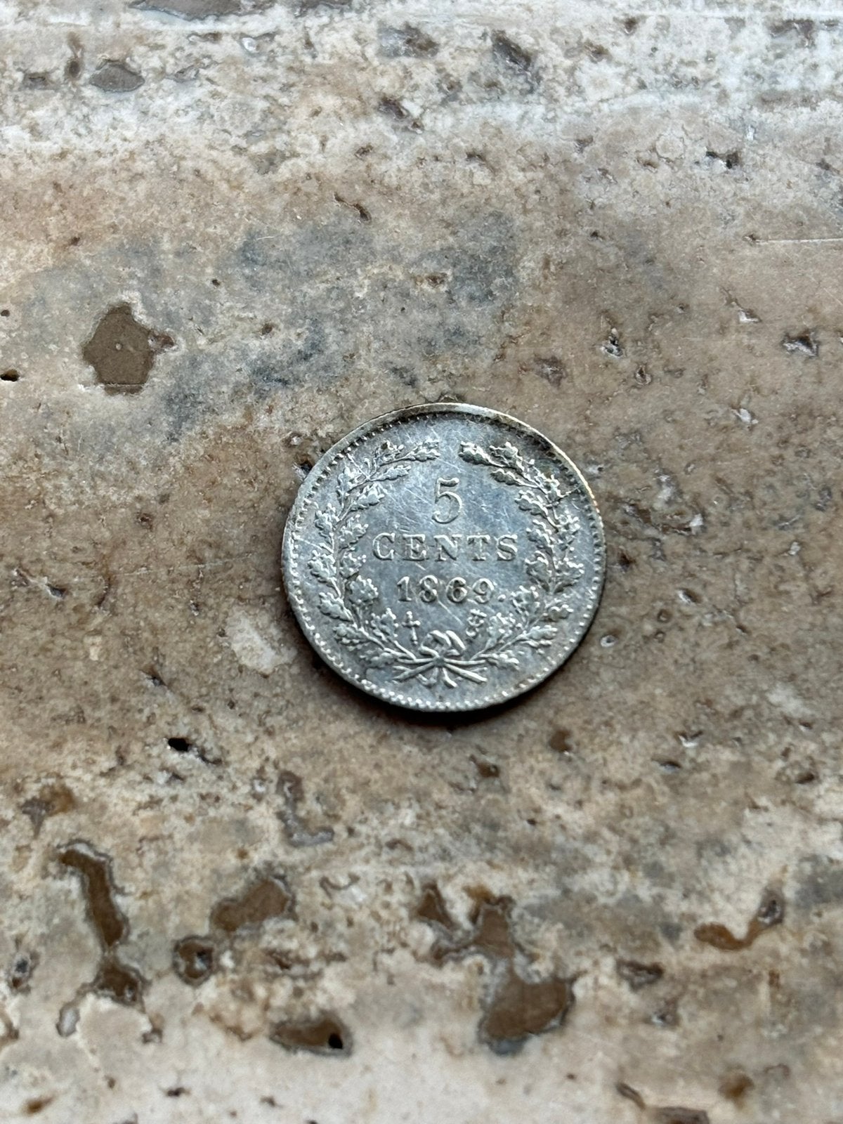 5 cent 1869 Willem III, hele mooie kwaliteit, Postzegels en Munten, Koning Willem III, Zilver, Ophalen of Verzenden, Losse munt