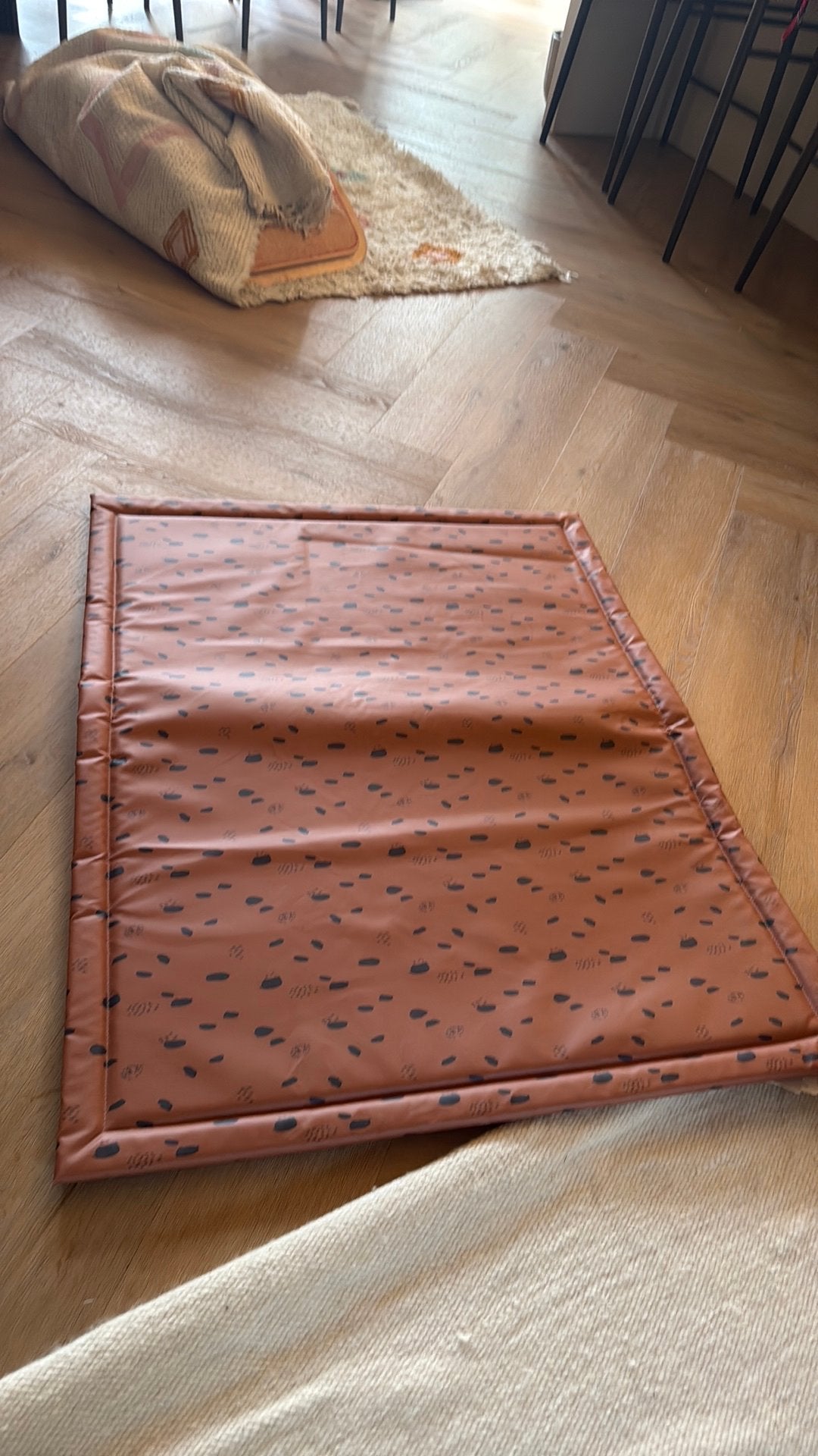 Jolein playpen mat boxkleed box dek bruin, Ophalen of Verzenden, Nieuw, Vierkant, Boxkleed