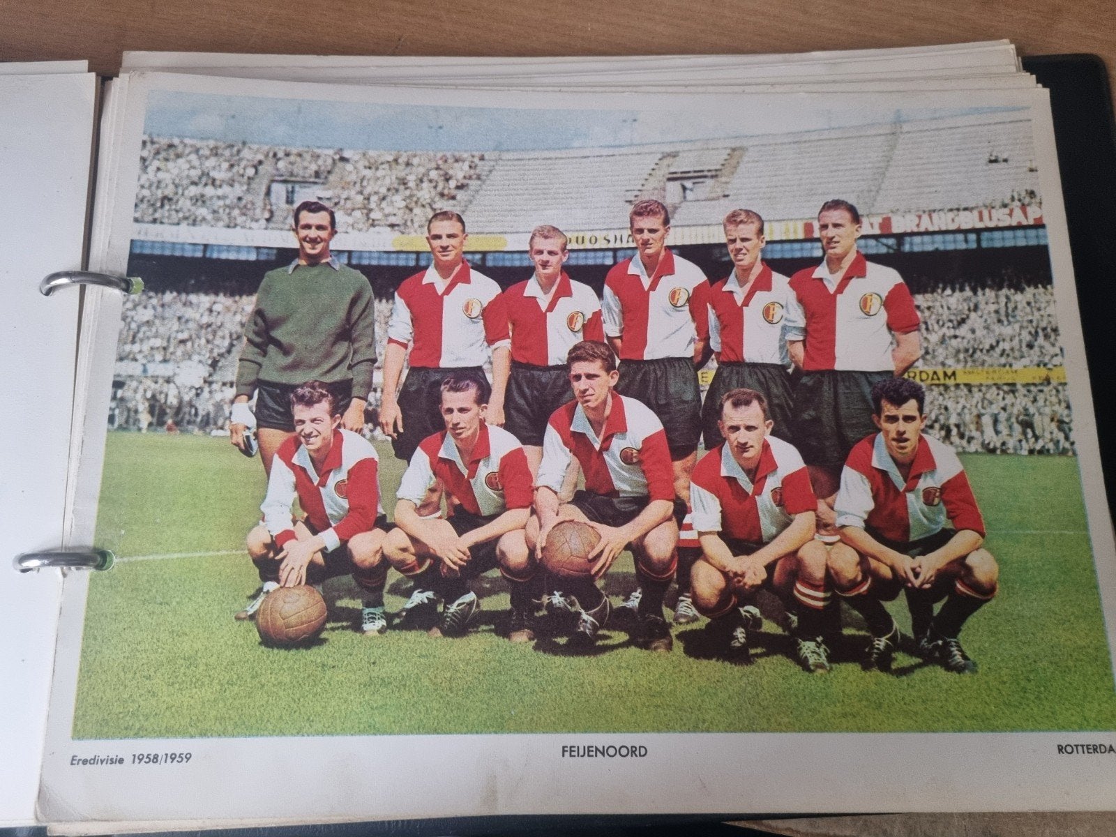 Feyenoord vintage ESSO plaat 1958 Moulijn, Ophalen of Verzenden
