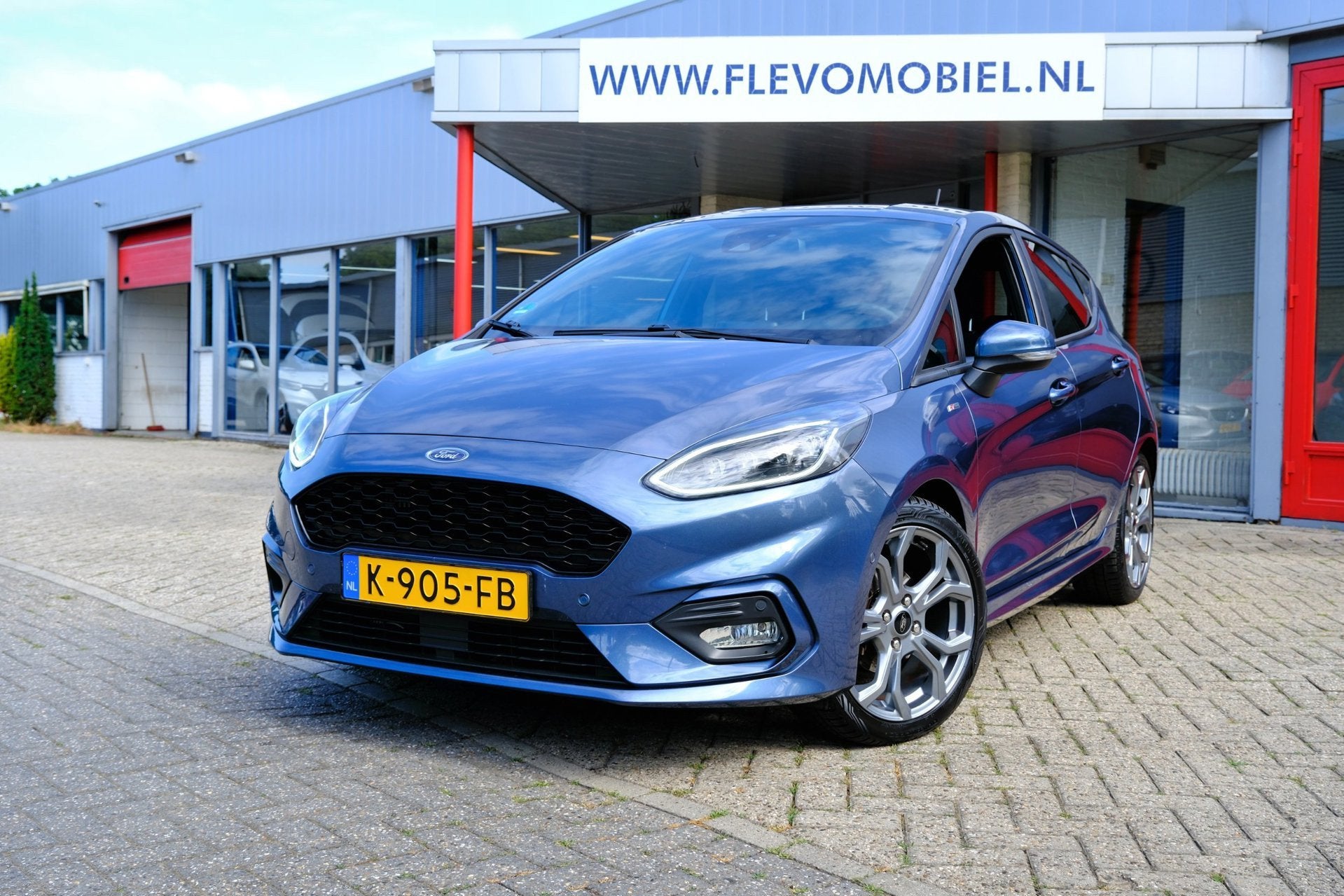 Ford Fiesta 1.0 EcoBoost Hybrid ST-Line 5-drs Navi|CarPlay|C, Auto's, Ford, Voorwielaandrijving, Gebruikt, Euro 6, Blauw