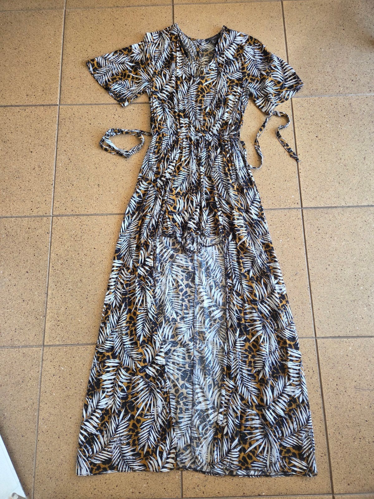 Primark - playsuit print met lange rok, Kleding | Dames, Jumpsuits, Primark, Ophalen of Verzenden, Zo goed als nieuw, Maat 38/40 (M)