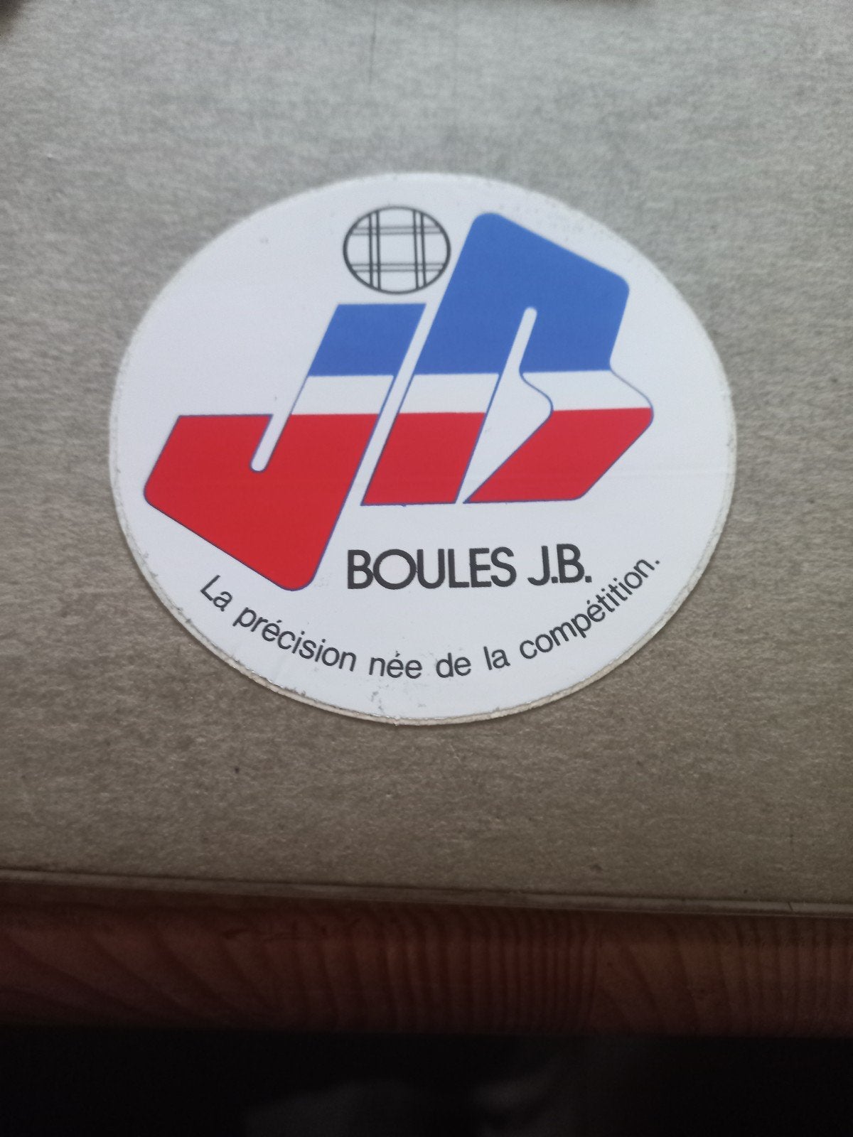 Vintage Boules J.B. Sticker - Petanque Sport, Ophalen of Verzenden, Gebruikt