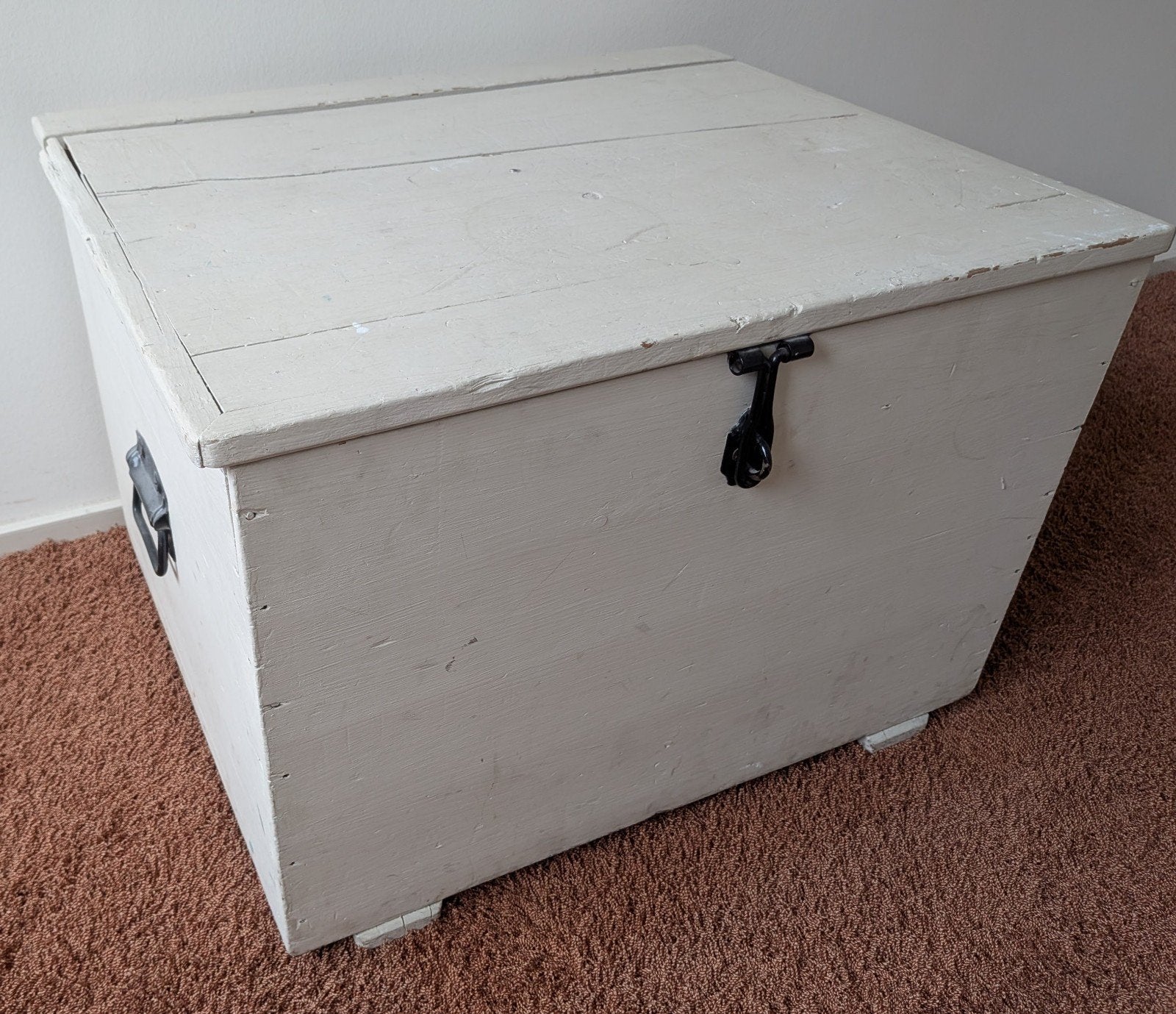 Vintage hutkoffer, Ophalen, Gebruikt, Grenenhout