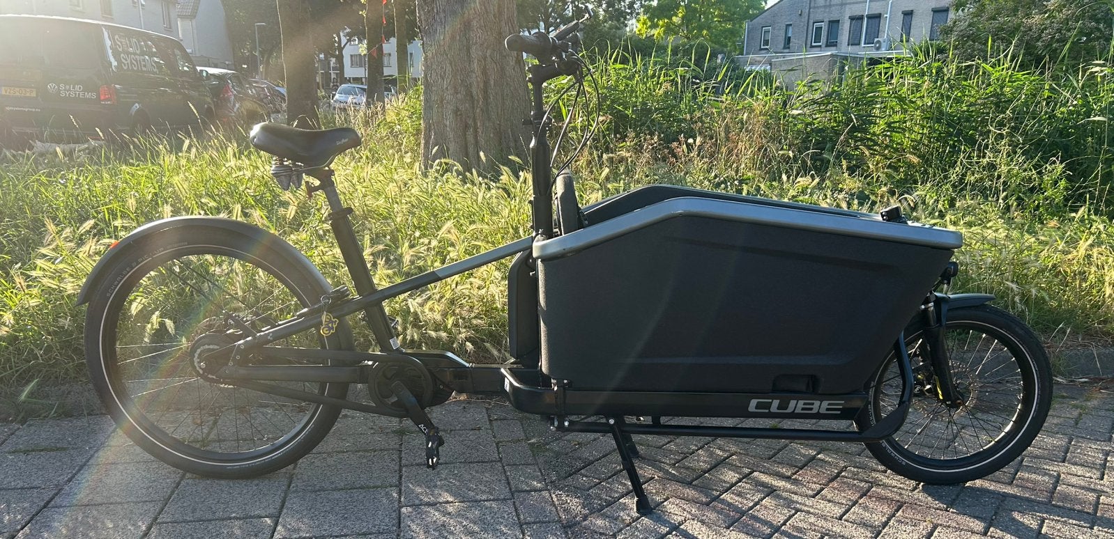 Cube Cargo elektrische bakfiets als nieuw met extra's!, Fietsen en Brommers, Fietsen | Bakfietsen, Goederen, Elektrisch, Zo goed als nieuw