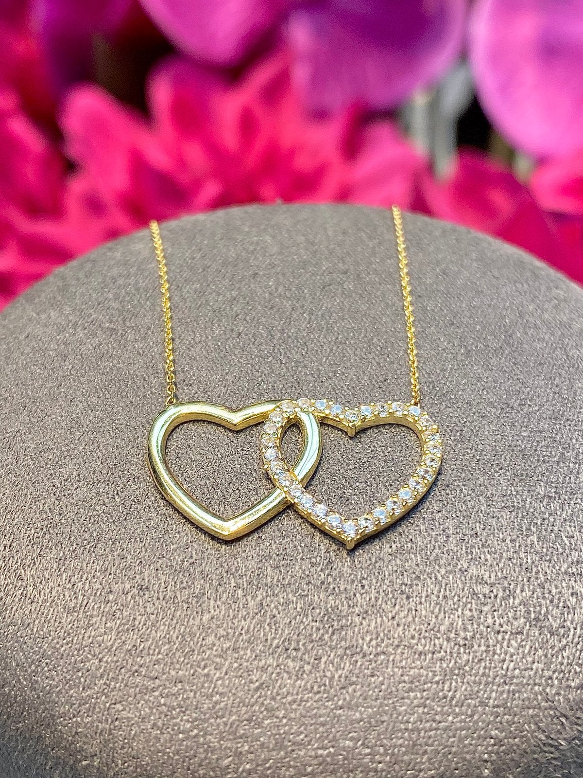 14k Gouden Hart Ketting, Sieraden, Tassen en Uiterlijk, Kettingen, Zo goed als nieuw, Goud, Ophalen of Verzenden