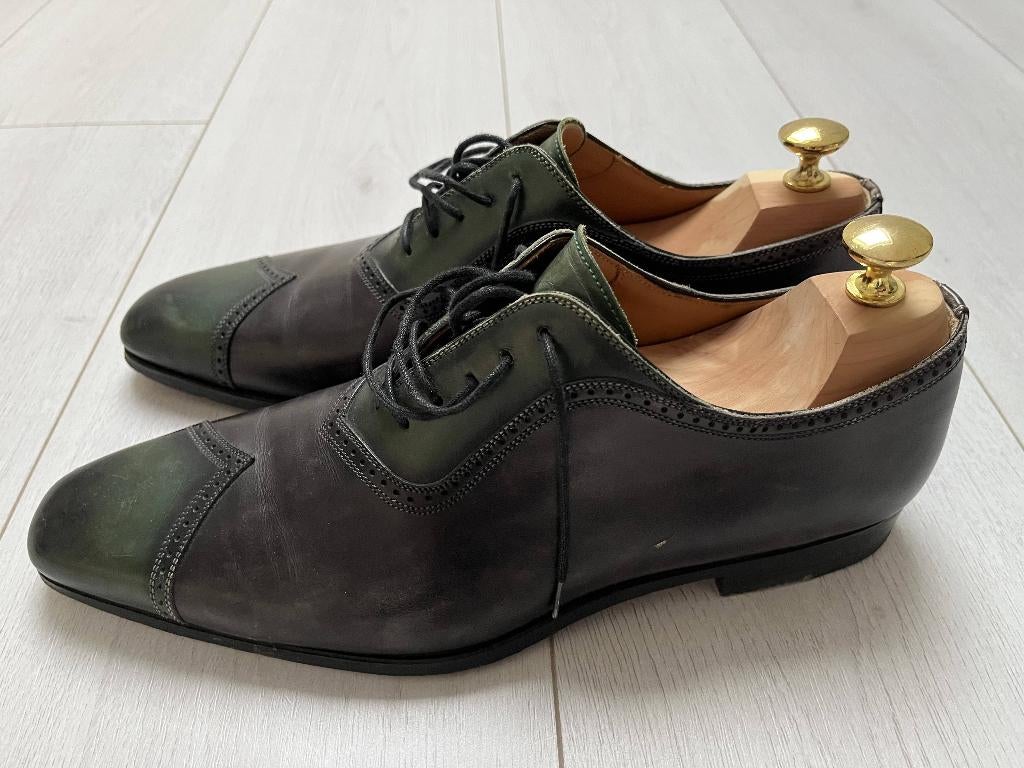Magnanni veterschoenen maat 40.5 – luxe Spaanse schoen zgan, Bruin, Ophalen of Verzenden, Zo goed als nieuw, Magnanni