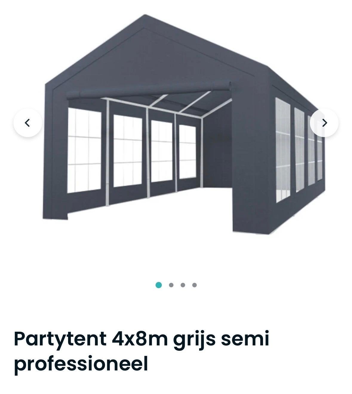 Nieuwe grijze partytenten - diverse formaten, Tuin en Terras, Ophalen, Opvouwbaar, Partytent, Nieuw