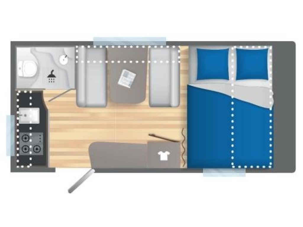 Caravelair Alba 400 VOORTENT & EXTRA'S, Caravans en Kamperen, Standaardzit, Bedrijf, 750 - 1000 kg, Kachel