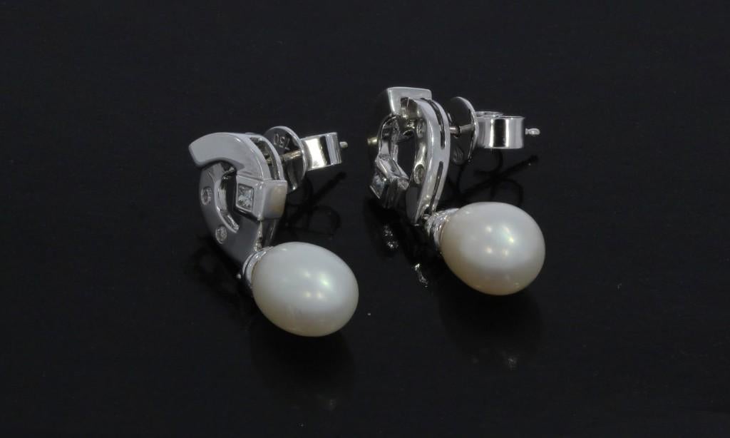 Diamanten parel 18k gouden set dames oorbellen briljant luxe, Sieraden, Tassen en Uiterlijk, Oorbellen, Hangers, Voordeelsieraden