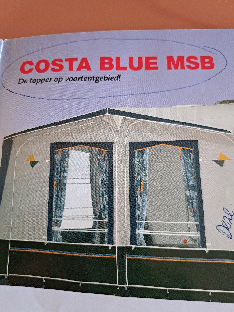 COSTA BLUE MSB Voortent, Ophalen, Gebruikt, Tot en met 4