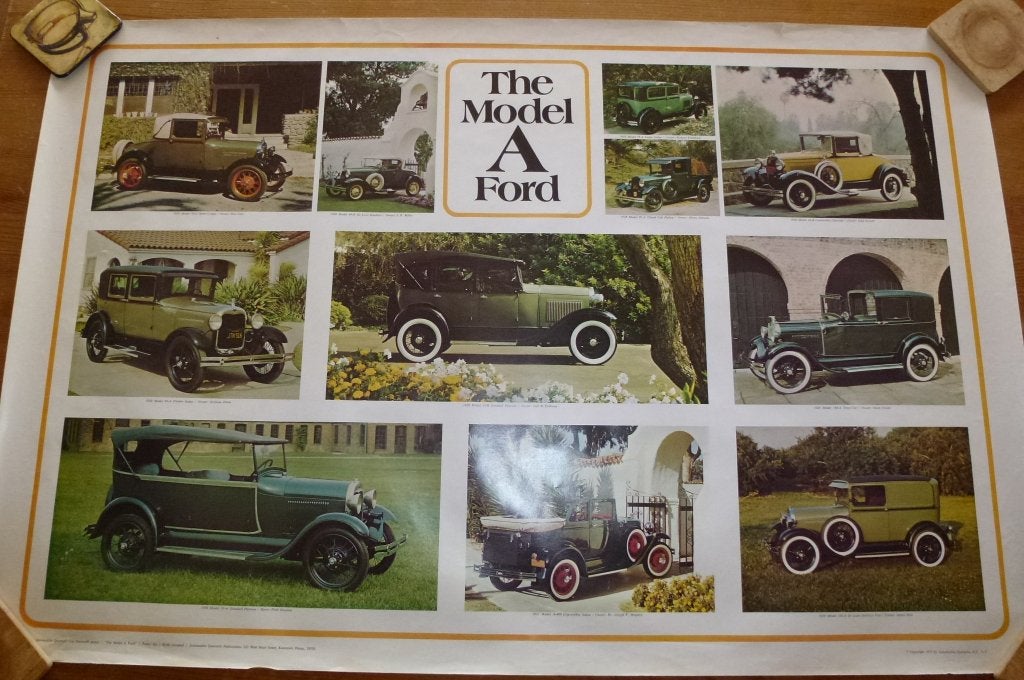 the model A ford poster, Ophalen of Verzenden, Gebruikt, Auto's
