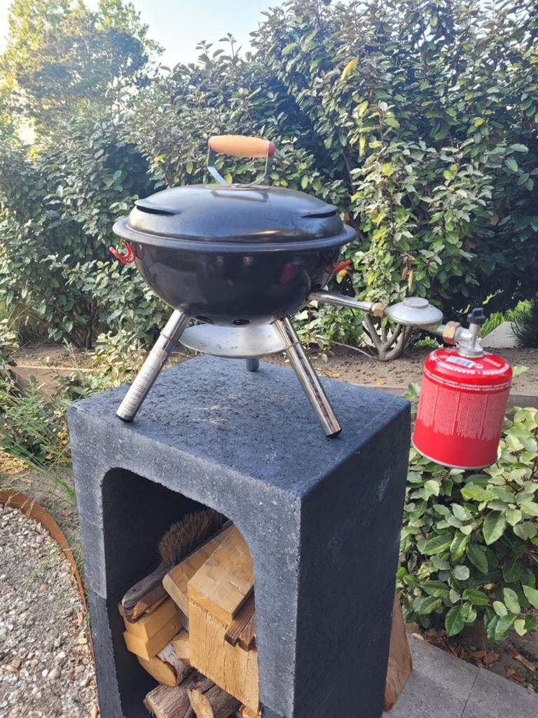 Bodum Fyrkat Picknick BBQ, nieuw rooster en gasfles adapter, Ophalen
