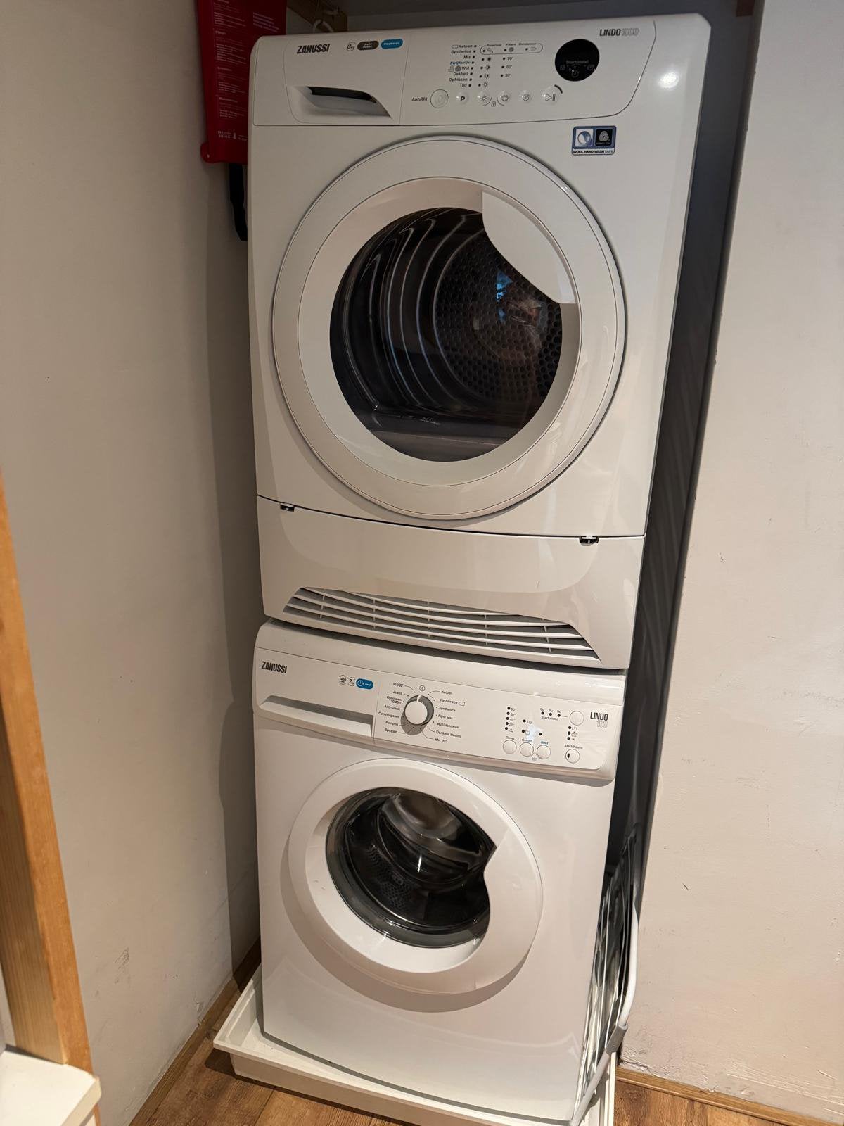 Zanussi Wasmachine & Warmtepomp Droger Set - Lindo 100 &1000, Witgoed en Apparatuur, Wasmachines, Ophalen, Gebruikt, Voorlader