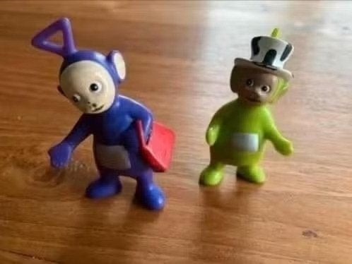 Teletubbies 1996 - Tinky Winky en Dipsy -bullyland, Ophalen of Verzenden, Gebruikt