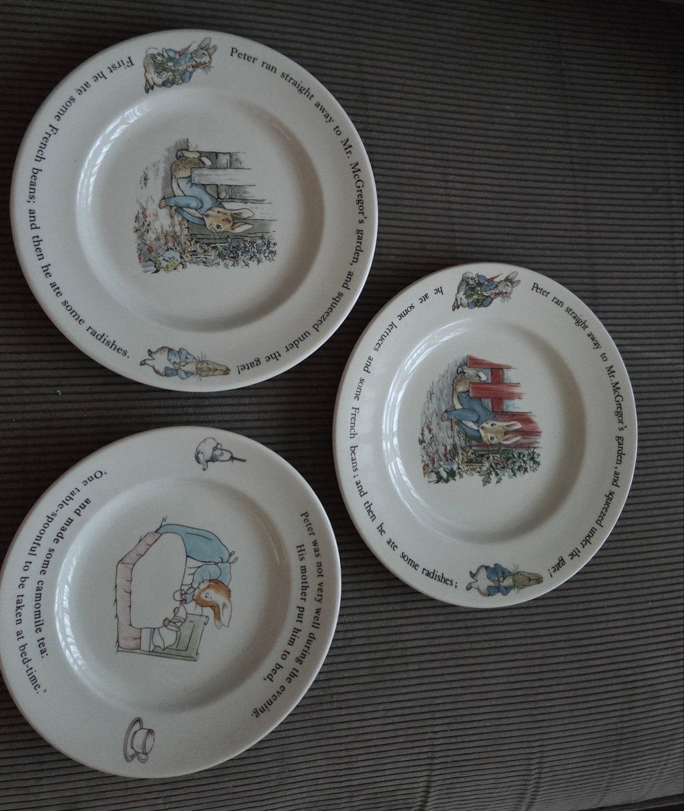 Wedgwood Peter Rabbit borden set van 3, Ophalen of Verzenden