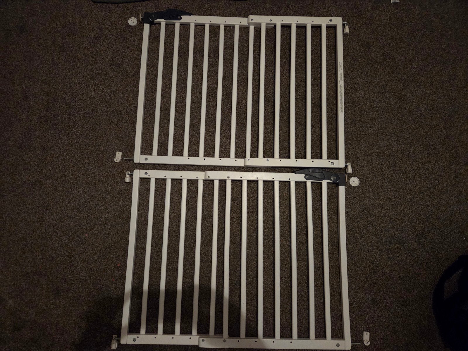 2 witte houten traphekjes, Ophalen, Gebruikt, 100 tot 115 cm, Schroefhekje