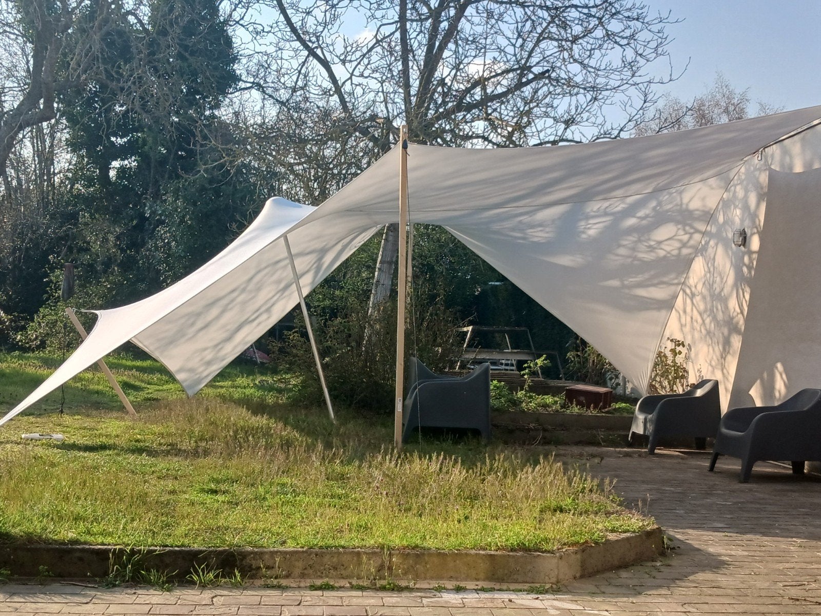 Summer Stretchtent 5x6m , schaduwzeil met stijl., Ophalen of Verzenden