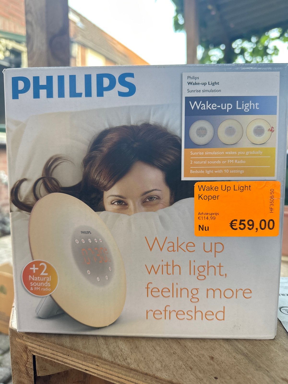 Philips Wake-up Light HF3506 - Nieuw in doos, Ophalen of Verzenden, Nieuw, Digitaal