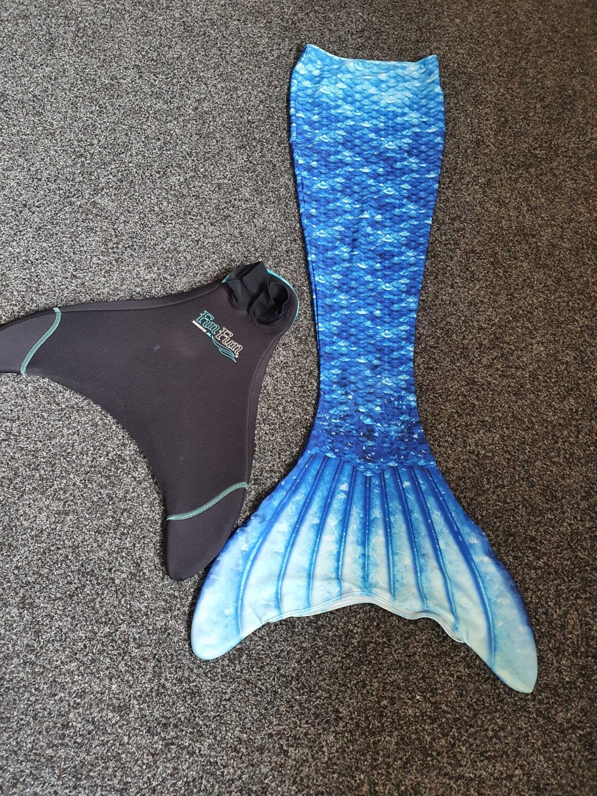 FinFun zeemeerminstaart met monofin voor 6-9 jaar, Overige typen, Blauw, Ophalen of Verzenden, Zo goed als nieuw